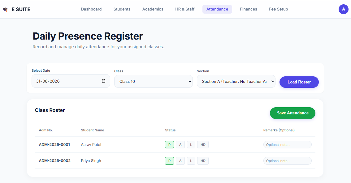 Attendance Register